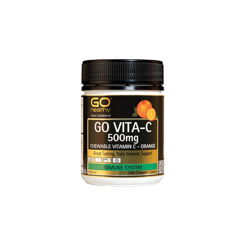 GO Vita-C 500mg Orange 100 Chew - Green Cross Chemist
