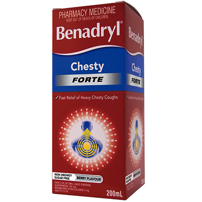 Benadryl Chesty Forte 200ml - Green Cross Chemist
