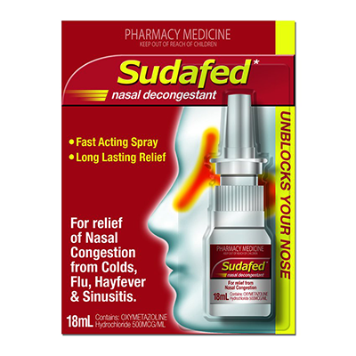 Sudafed Nasal Decongestant Spray 20ml - Green Cross Chemist