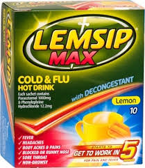 Lemsip Max Cold & Flu with Decongestant Lemon Hot Drink Sachets 10s - Green Cross Chemist