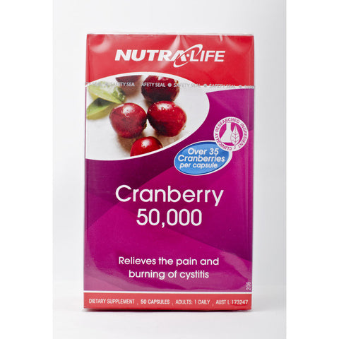 Nutra-Life Cranberry 50000 Capsules 50s - Green Cross Chemist