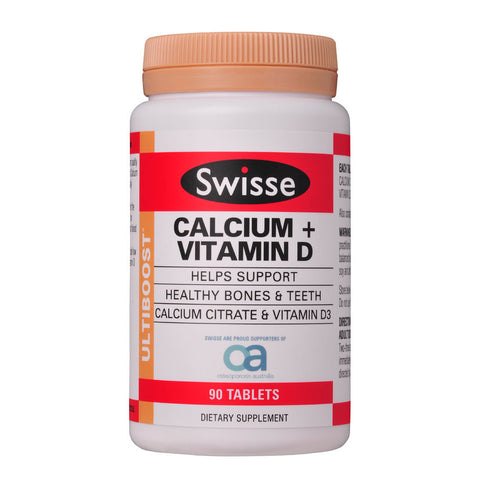 Swisse Ultiboost Calcium + Vitamin D Tablets 90s - Green Cross Chemist
