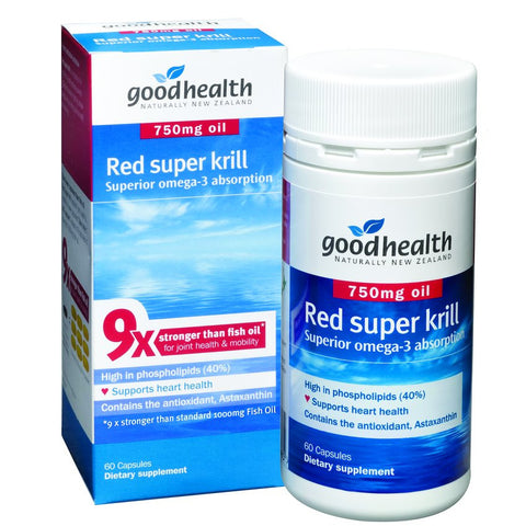 Good Health Red Super Krill 750mg Capsules 60s - Green Cross Chemist