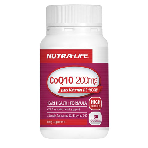 Nutra-Life Co Q 200mg and Vitamin D 30s - Green Cross Chemist