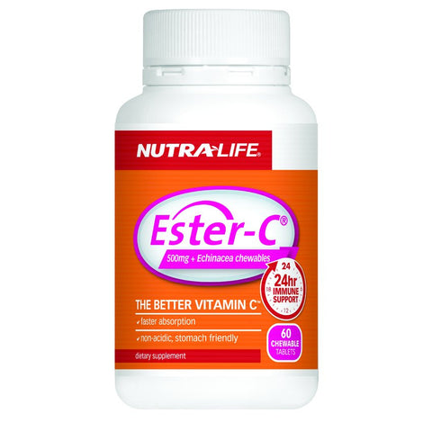 Nutra-Life Ester-C Echinacea Chewables 60s - Green Cross Chemist