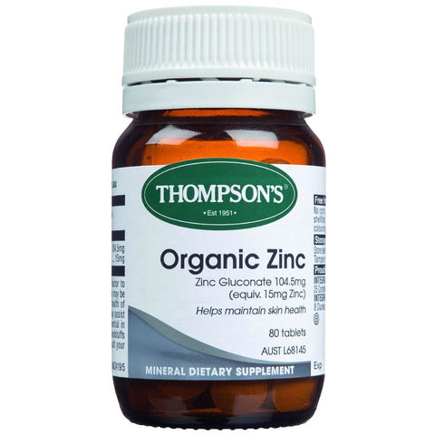 Thompson's Mineral Organic Zinc 80 tablets - Green Cross Chemist