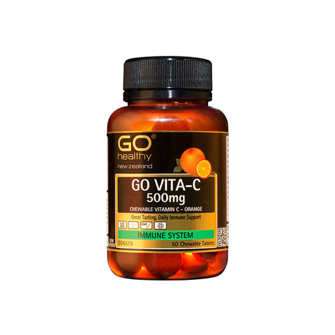 GO Vita-C 500mg Orange 50 Chewable - Green Cross Chemist