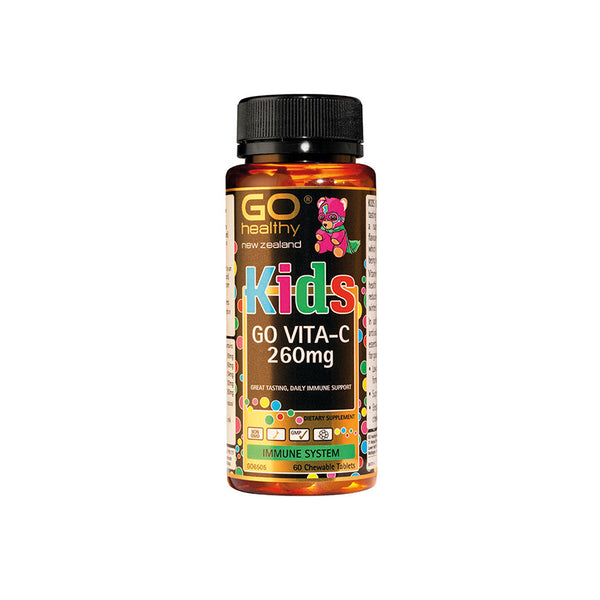 GO Vita-C KIDS 260mg BlackCurrent 60 Chewable - Green Cross Chemist