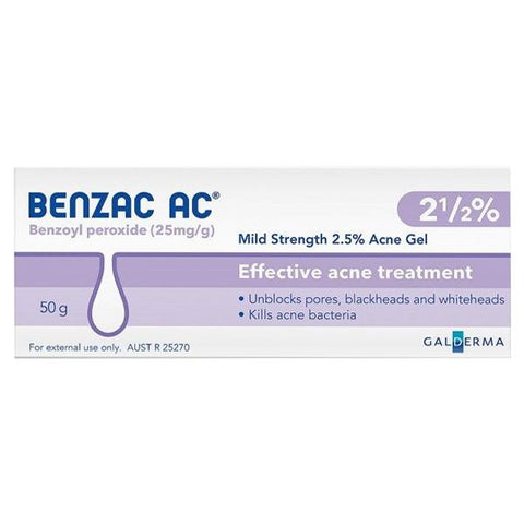 Benzac AC Gel 2.5% for Acne Treatment 50g