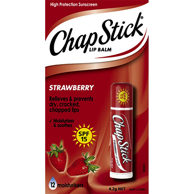 Chapstick Strawberry Lipbalm SPF15 - Green Cross Chemist