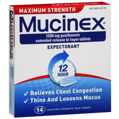 Mucinex Maximum Strength 12 hour Expectorant 1200mg 14 tab - Green Cross Chemist