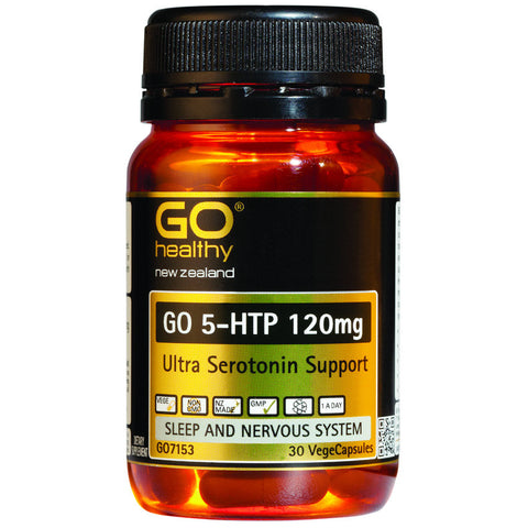 GO Healthy GO 5-HTP 120mg VegeCapsules 30s - Green Cross Chemist