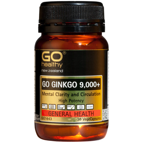 GO Healthy GO Ginkgo 9000+ VegeCapsules 30s - Green Cross Chemist