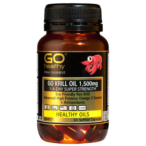 GO Krill Oil 1500mg 1-A-Day 30 capsules - Green Cross Chemist