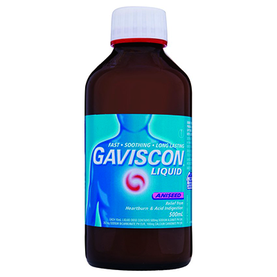 Gaviscon Liquid Double Strength Heartburn Relief Aniseed 500ml - Green Cross Chemist