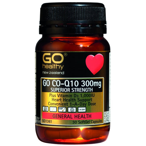 Go Healthy Go CoQ10 300mg + VitaminD Capsules 30s - Green Cross Chemist