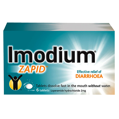 Imodium® Zapid™ 2mg Diarrhoea Relief Tablets 6s - Green Cross Chemist
