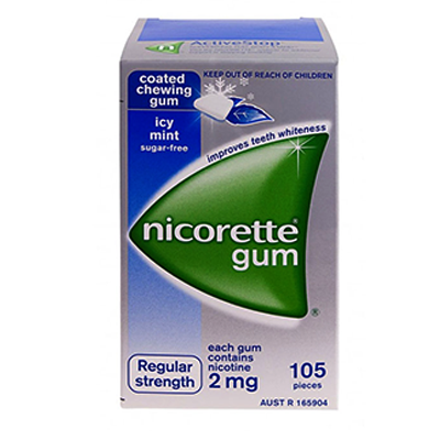Nicorette® Quit Smoking Gum Icy Mint 2mg 105s - Green Cross Chemist