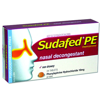 Sudafed PE Nasal Decongestant 10mg Tablets 24s - Green Cross Chemist