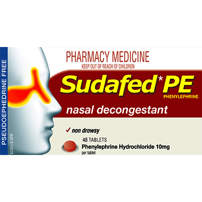 Sudafed PE Nasal Decongestant Tablets 48s - Green Cross Chemist
