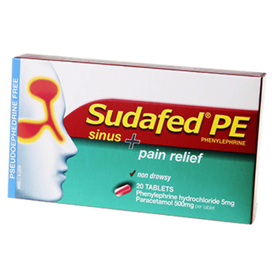 Sudafed PE Sinus & Pain Relief Tablets 20s - Green Cross Chemist