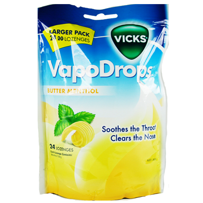 Vicks VapoDrops Butter Menthol 24 - Green Cross Chemist
