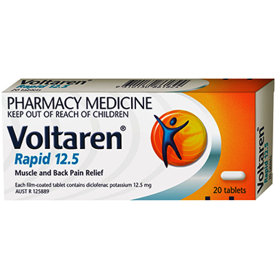 Voltaren Rapid 12.5 Pain Relief Tablets - Green Cross Chemist