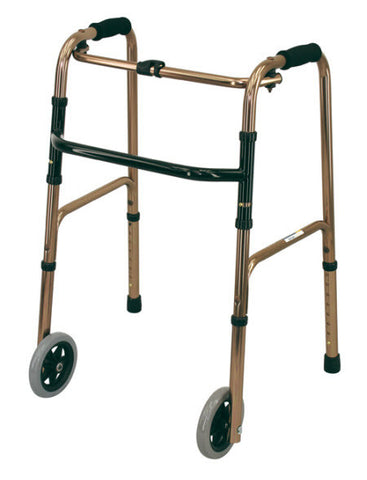 Deluxe Walking Frame - Front wheels, rear stops - Green Cross Chemist