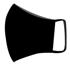 Face Mask Plain Black Reusable Arrow