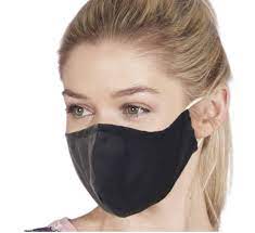 Face Mask "Mini" Plain Black Eco Chic Reusable Face Cover