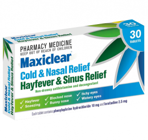 Maxiclear Hayfever and Sinus Relief Tablets 30s