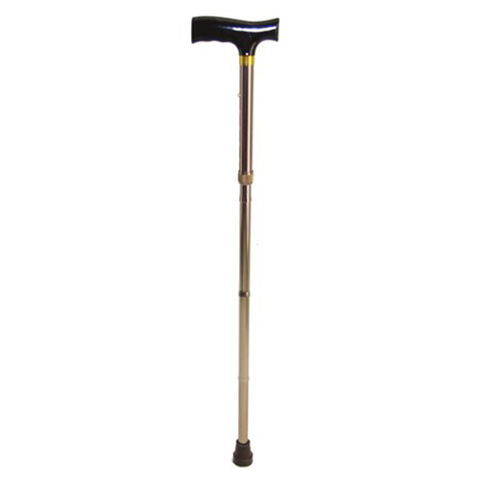 Movere Folding Walking Stick with T handle - Bronze colour - Green Cross Chemist